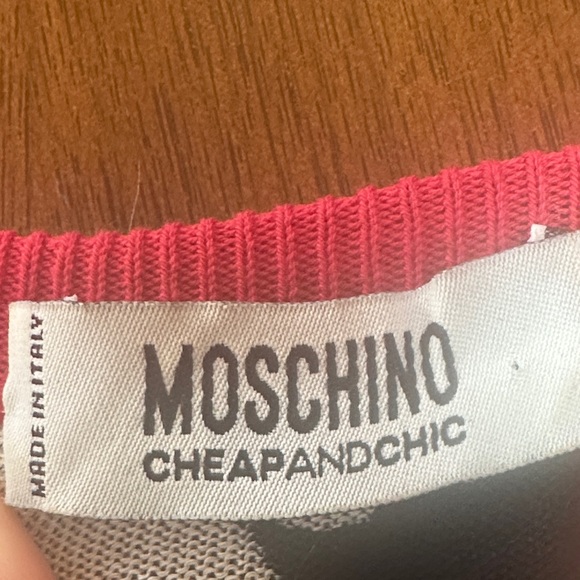 Moschino Cheap and Chic Collection Women's carnation intarsia Cardigan Sweater S - Picture 11 of 14
